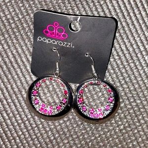 Paparazzi Silver & Pink Earrings